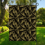 Military Guns Pattern Print Garden Flag