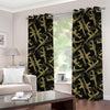 Military Guns Pattern Print Grommet Curtains