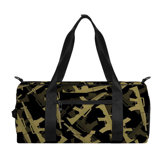Military Guns Pattern Print Gym Bag