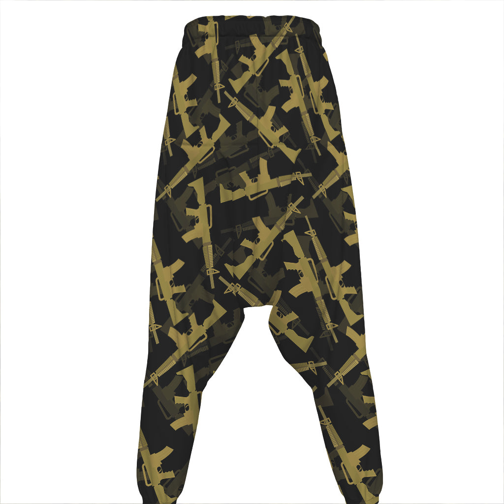 Military Guns Pattern Print Hammer Pants