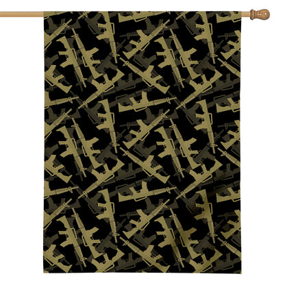 Military Guns Pattern Print House Flag