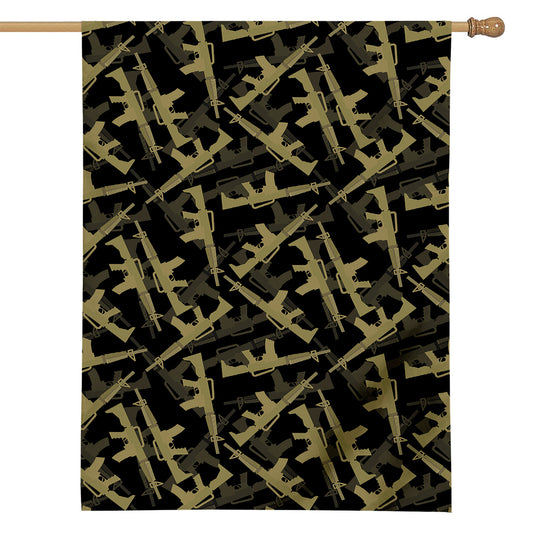 Military Guns Pattern Print House Flag