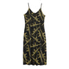 Military Guns Pattern Print Jersey Midi Cami Dress