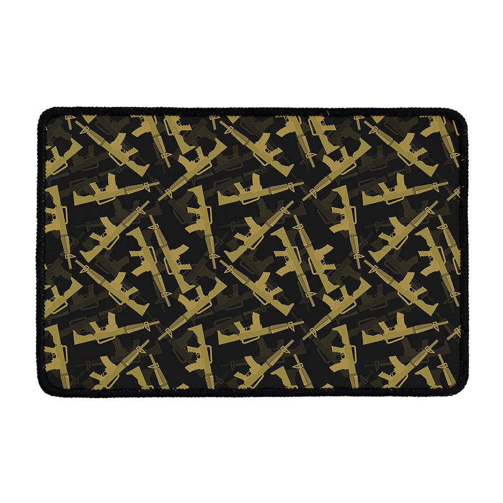 Military Guns Pattern Print Kitchen Mat