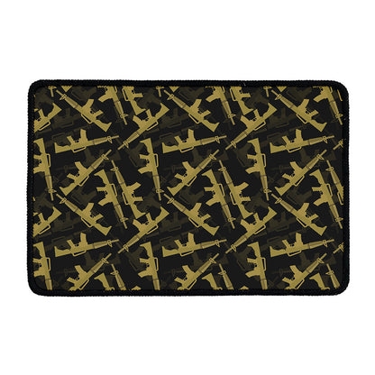 Military Guns Pattern Print Kitchen Mat