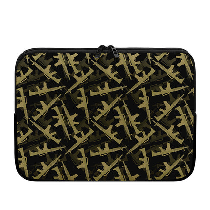 Military Guns Pattern Print Laptop Sleeve