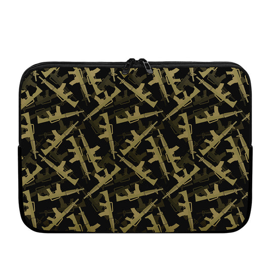 Military Guns Pattern Print Laptop Sleeve