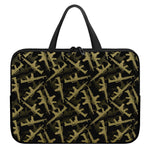 Military Guns Pattern Print Laptop Sleeve With Handle