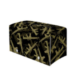 Military Guns Pattern Print Leather Tissue Box Cover