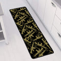 Military Guns Pattern Print Long Kitchen Mat