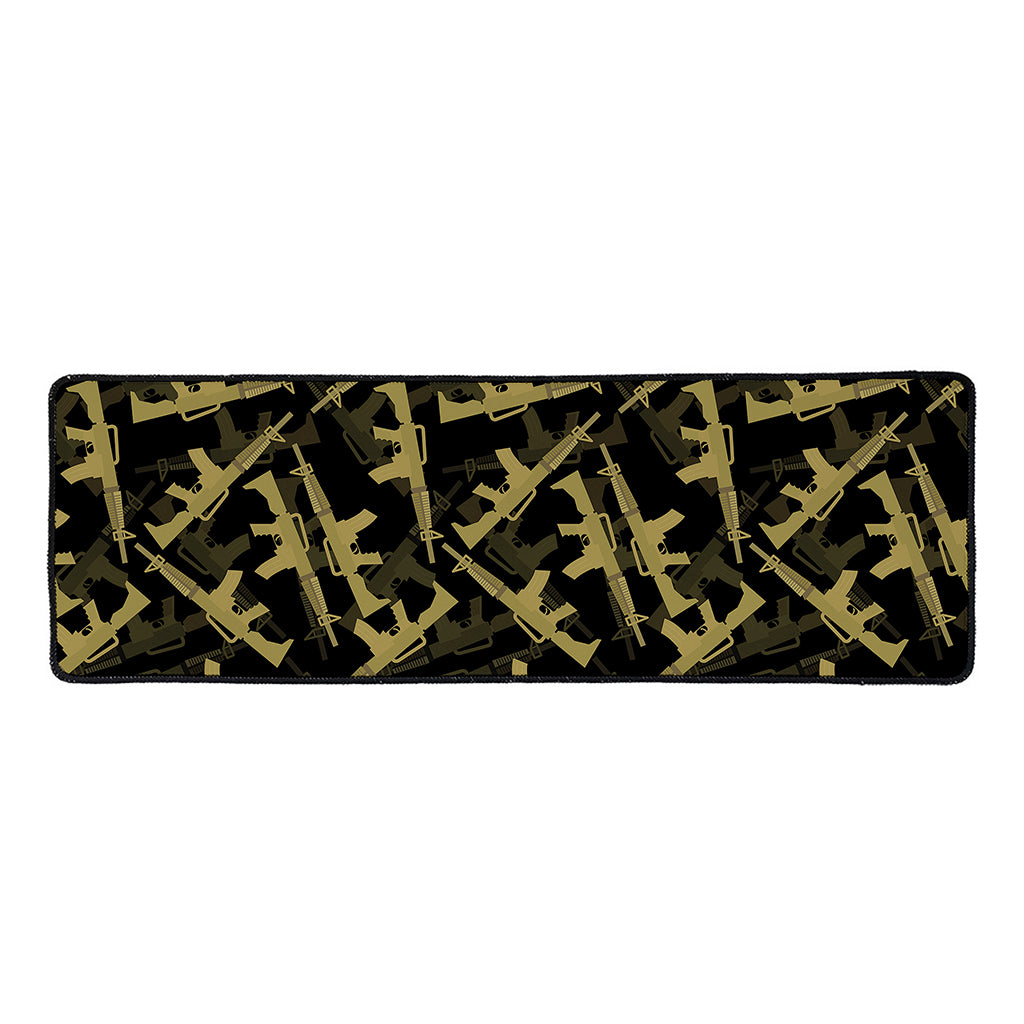 Military Guns Pattern Print Long Kitchen Mat