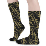 Military Guns Pattern Print Long Socks