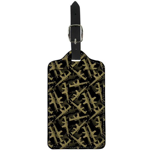 Military Guns Pattern Print Luggage Tag