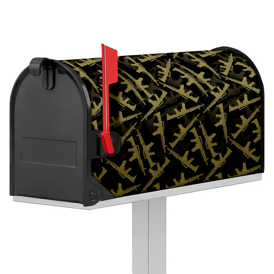 Military Guns Pattern Print Mailbox Cover