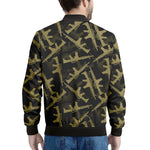 Military Guns Pattern Print Men's Bomber Jacket