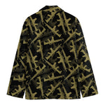 Military Guns Pattern Print Men's Cotton Blazer