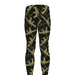 Military Guns Pattern Print Men's leggings