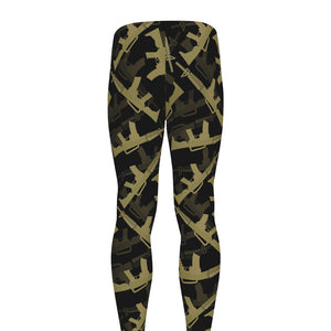 Military Guns Pattern Print Men's leggings