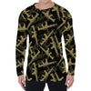 Military Guns Pattern Print Men's Long Sleeve T-Shirt