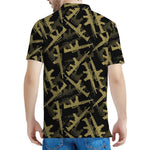 Military Guns Pattern Print Men's Polo Shirt