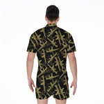 Military Guns Pattern Print Men's Rompers