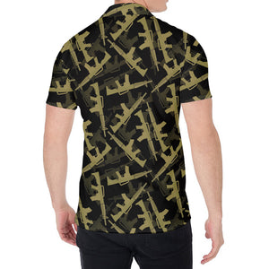 Military Guns Pattern Print Men's Shirt