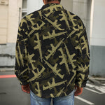 Military Guns Pattern Print Men's Shirt Jacket