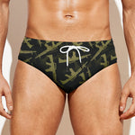 Military Guns Pattern Print Men's Swim Briefs