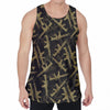 Military Guns Pattern Print Men's Velvet Tank Top