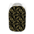 Military Guns Pattern Print Mesh Laundry Hamper
