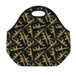 Military Guns Pattern Print Neoprene Lunch Bag