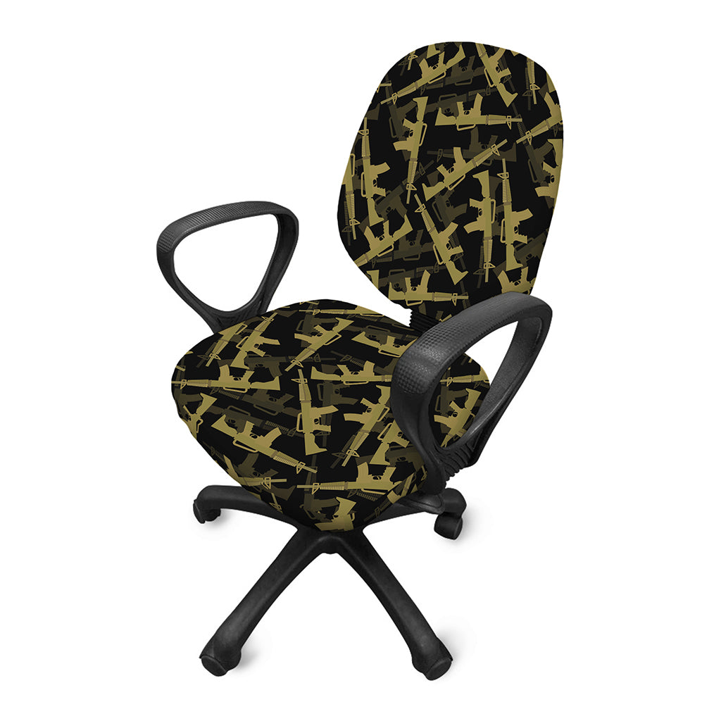 Military Guns Pattern Print Office Chair Cover
