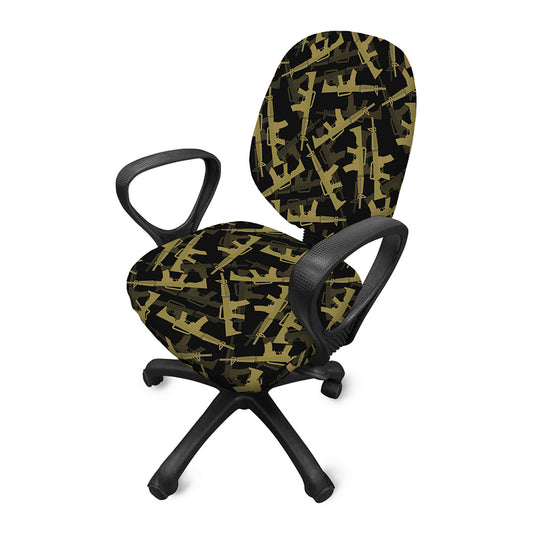 Military Guns Pattern Print Office Chair Cover