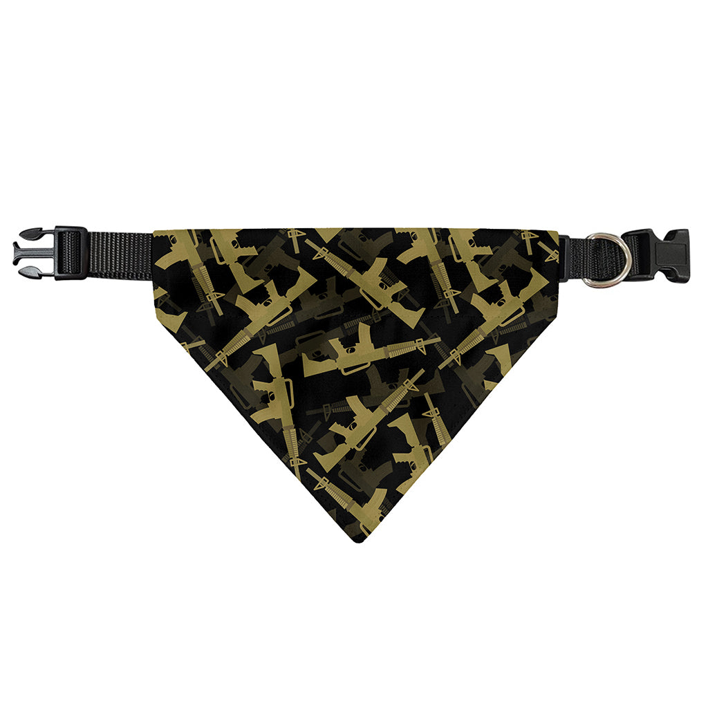 Military Guns Pattern Print Over The Collar Dog Bandana