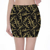 Military Guns Pattern Print Pencil Mini Skirt