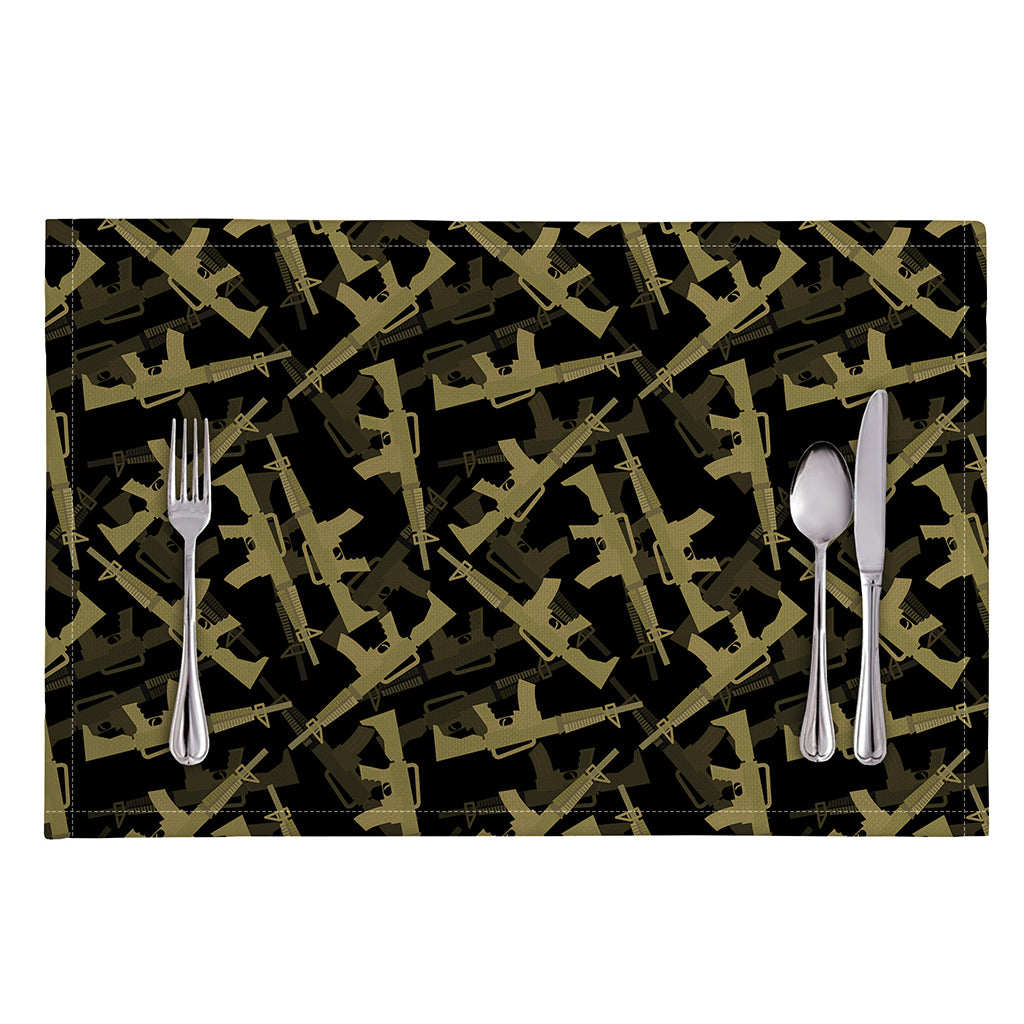Military Guns Pattern Print Placemat