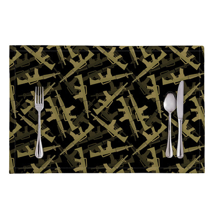 Military Guns Pattern Print Placemat