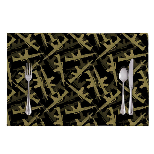 Military Guns Pattern Print Placemat