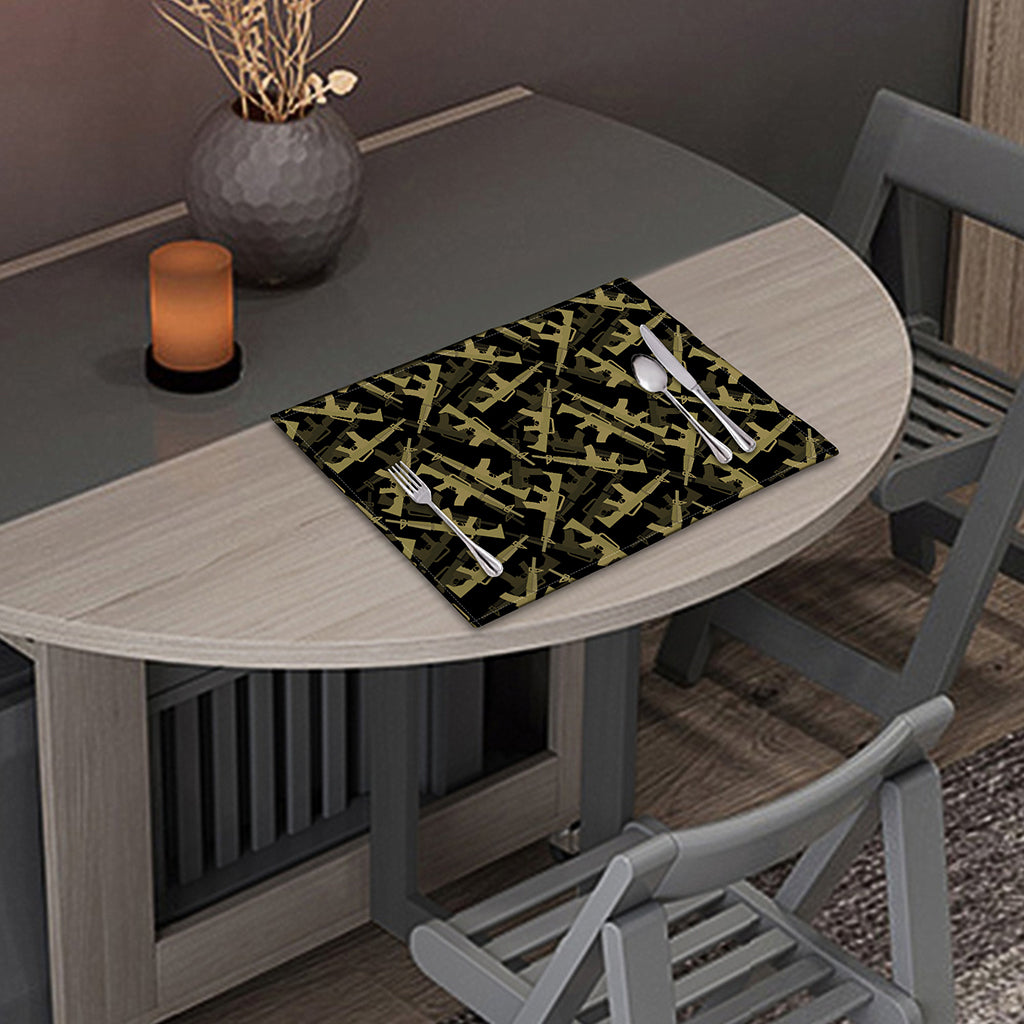 Military Guns Pattern Print Placemat
