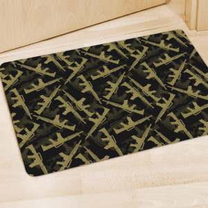 Military Guns Pattern Print Polyester Doormat