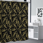 Military Guns Pattern Print Premium Shower Curtain