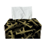 Military Guns Pattern Print Rectangle Tissue Box Cover