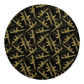 Military Guns Pattern Print Round Blanket