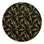 Military Guns Pattern Print Round Blanket