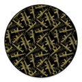 Military Guns Pattern Print Round Floor Mat