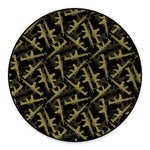 Military Guns Pattern Print Round Floor Mat