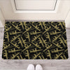 Military Guns Pattern Print Rubber Doormat