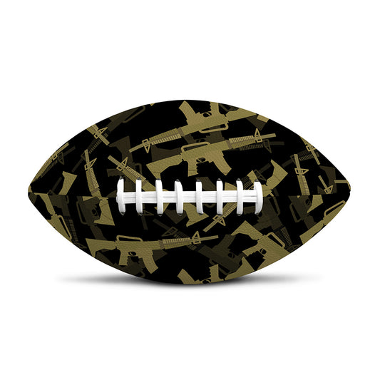 Military Guns Pattern Print Rugby Ball