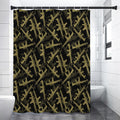 Military Guns Pattern Print Shower Curtain