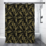Military Guns Pattern Print Shower Curtain